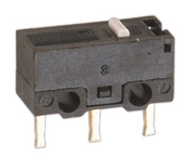Microinterruptor sin palanca 2A 250Vac 12x6mm