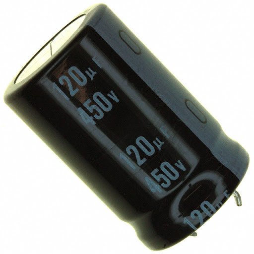 Condensador Electrolitico 120uF 450Vdc 105ÂºC 18x45mm 2pin