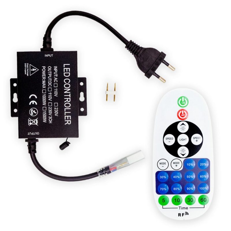 Controlador Tira LED 230V Monocolor con Mando