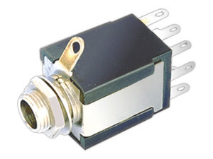 Base JACK 6,3mm Hembra Mono para Chasis con tuerca