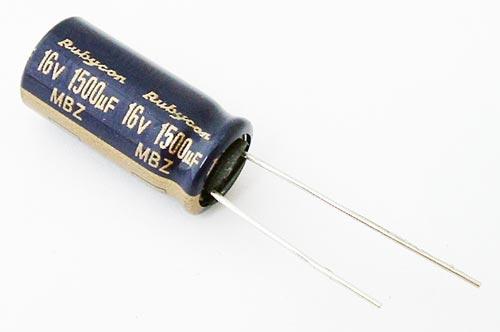 Condensador Electrolitico 1500uF 16Vdc 105ÂºC  13x21mm Radial