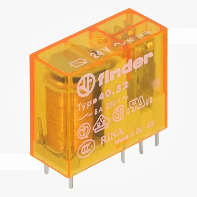 RELE 24Vac 2Ctos Conmutados 8A/250Vac FINDER