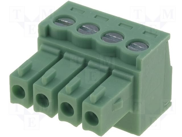 Regleta Bornas Hembra  4Pin paso 3,5mm