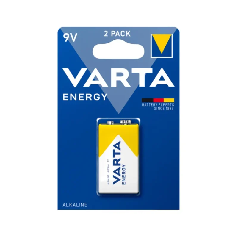 Pila 6LR61 VARTA ENERGY 9Vdc Alcalina (Caja 10 pilas)