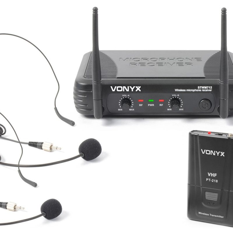 2 Microfonos Inalambricos Diadema VONYX STWM712H