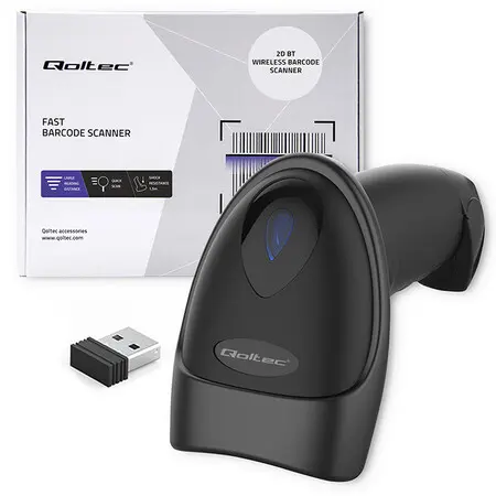 Lector de cÃ³digos de barras y escÃ¡ner de cÃ³digos QR Qoltec | 1D 2D | USB | Bluetooth