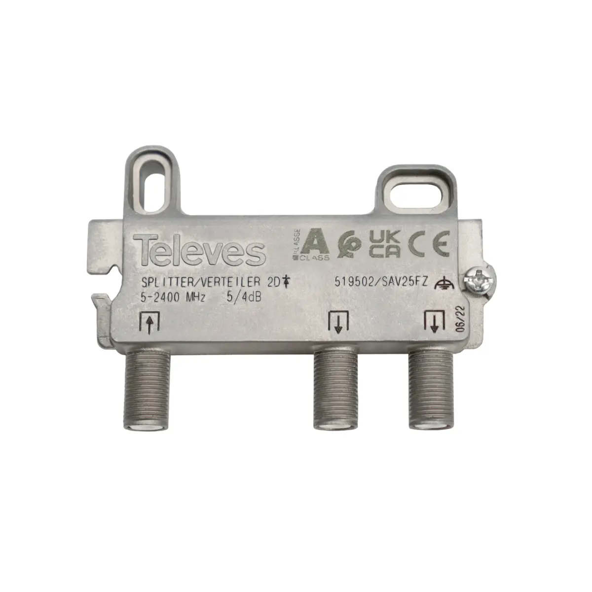 Repartidor TV 2D 5-2400MHz 5/4dB F TELEVES