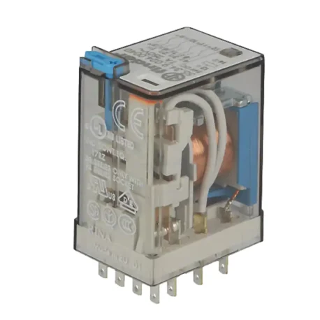 RELE  24Vdc 4Ctos Pulsador de Prueba 7A/250Vac FINDER
