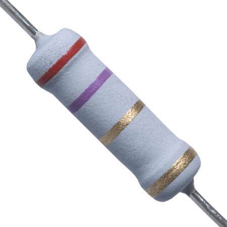 2K7  2W Resistencia Oxido Metal 2,7K 2W 5% Axial