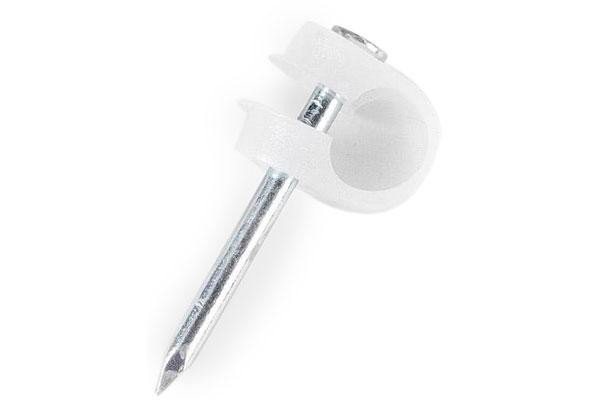 Grapa Cable coaxial 6mm CERRADA BOLSA 100 Und