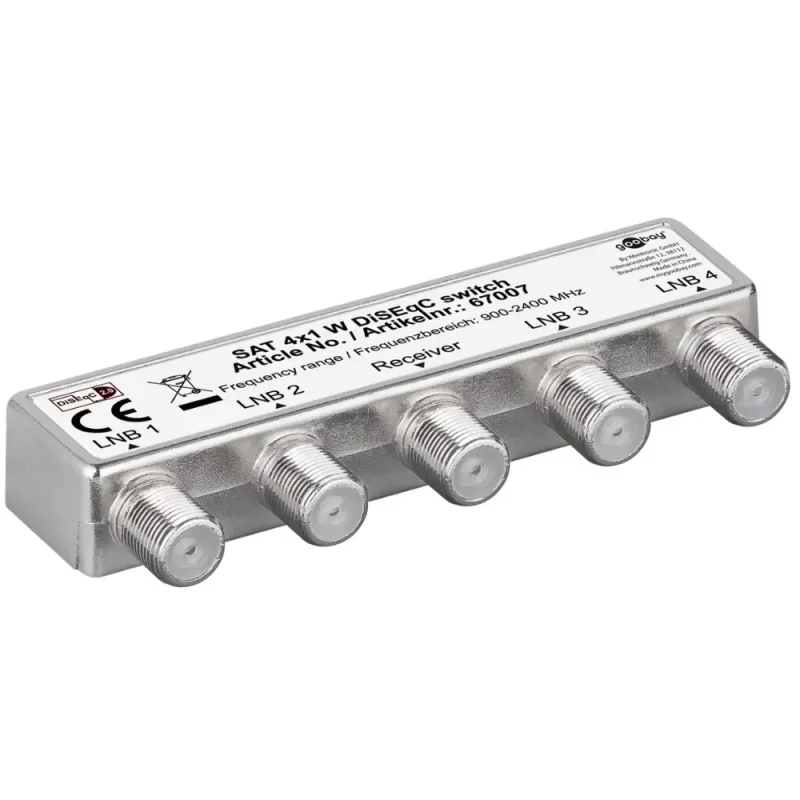 Conmutador Diseqc 4×1 para 4 LNB