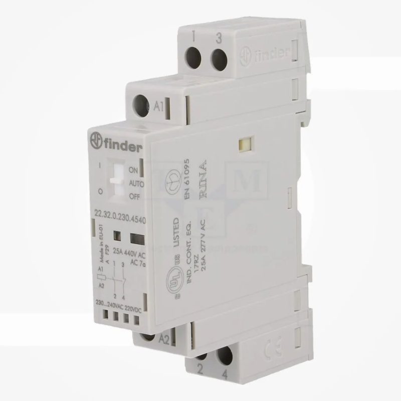 Contactor 2-polar de instalaciÃ³n 25A 230VAC,230VDC NC + NA
