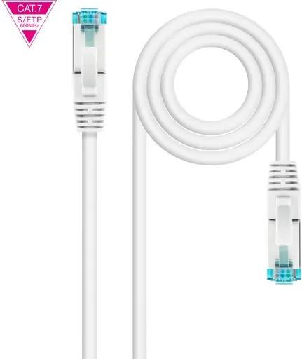 Latiguillo RJ45 Cat7 S/FTP CU 1m BLANCO NANOCABLE