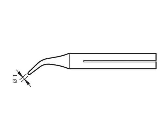 Punta Soldador C05D 1mm curvada para 14ST JBC