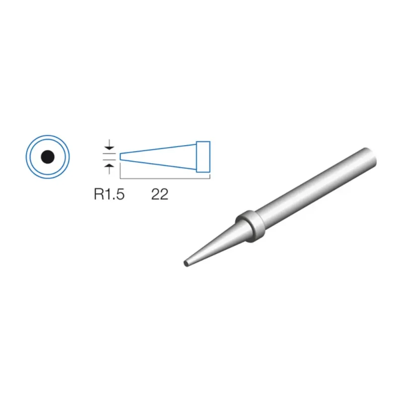 Punta Soldador 1,5mm. Estaciones ZD-8906L 48W, ZD-99 48W, HRV7538 y Soldadores 88-203B y HRV7539