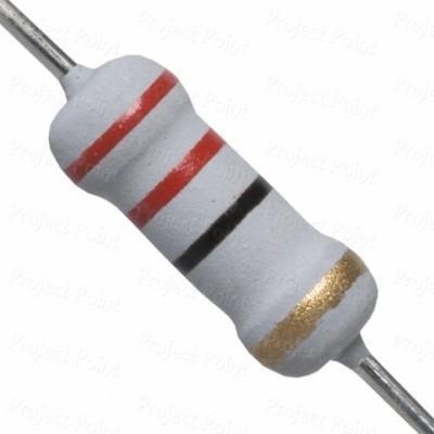 22R 2W 5% Resistencia Oxido Metal 22 Ohm 2W Axial