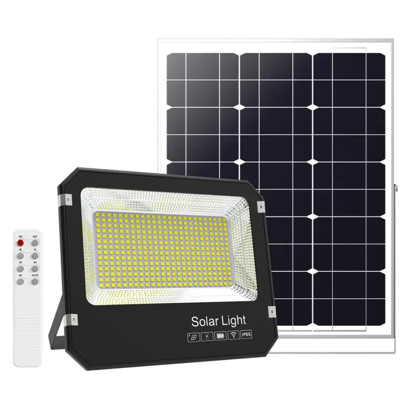Foco LED con Panel Solar 4500lm 6500K Blanco DÃ­a IP65 DH