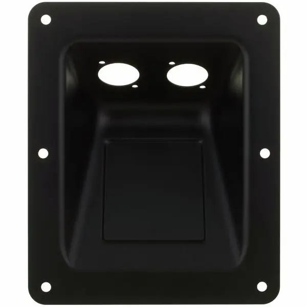 Base negra para 2 Conectores de Chasis XLR o Speakon