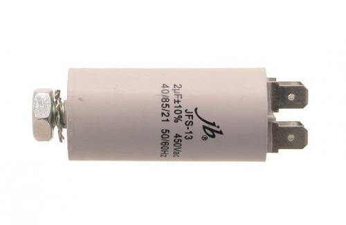 Condensador Motor 2uF 450Vac Ã˜30x57mm FASTON + torno M8
