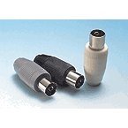 Conector Antena TV Hembra Recto Blanco 3035B