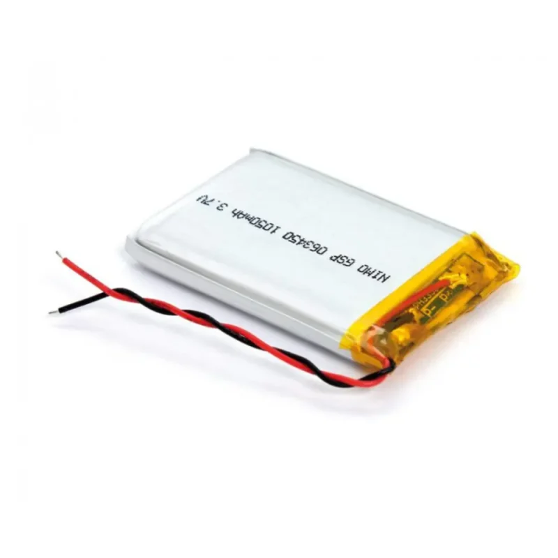 Bateria 3,7V  1100mA  Polimero Litio 34x50x6mm GSP063450