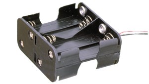 Portapilas R06 para 8 pilas AA  con Cables