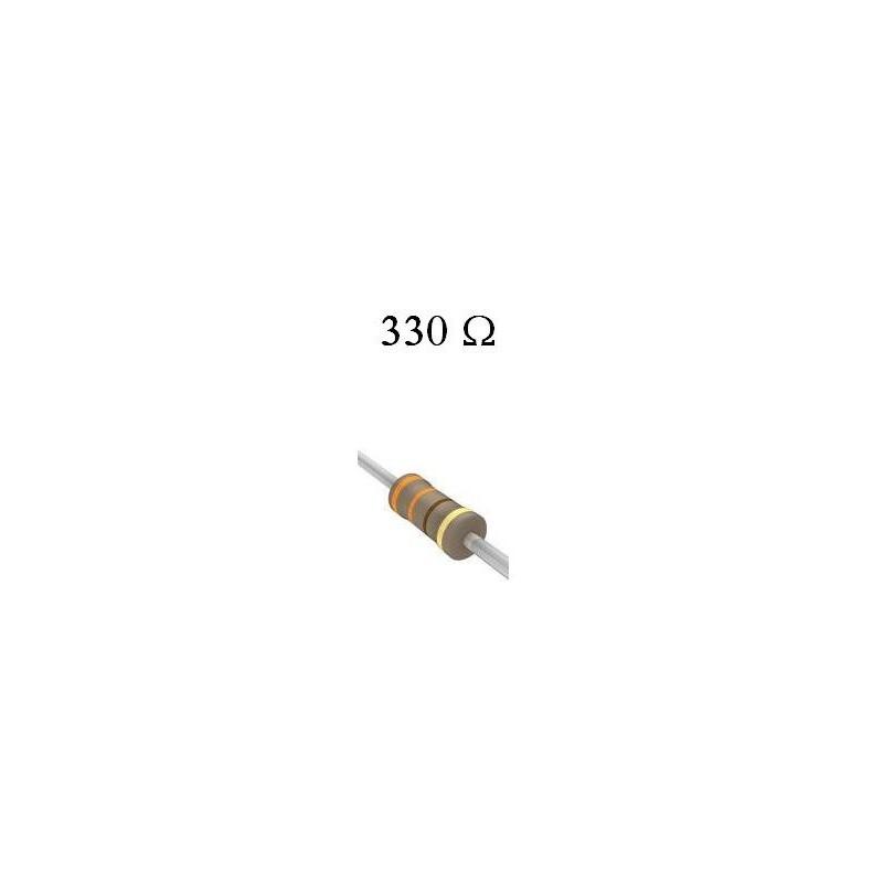 Resistencia Carbon 330R 1/4W 5% 1,8×3,2mm axial