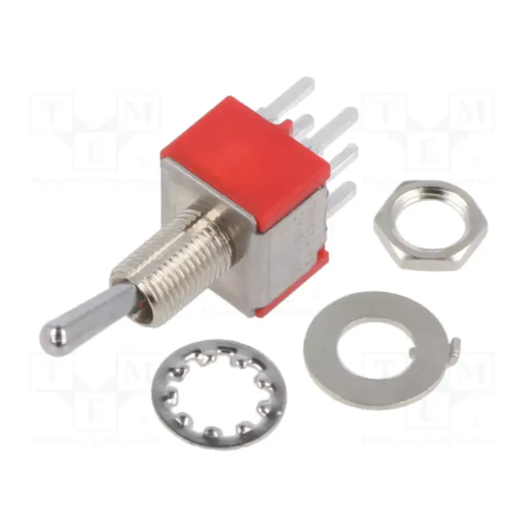 Interruptor palanca ON-ON DPDT 2A 250Vac Cto. Impreso