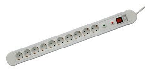 Base Multiple 10 Enchufes Interruptor Cable 1,5m BLANCO