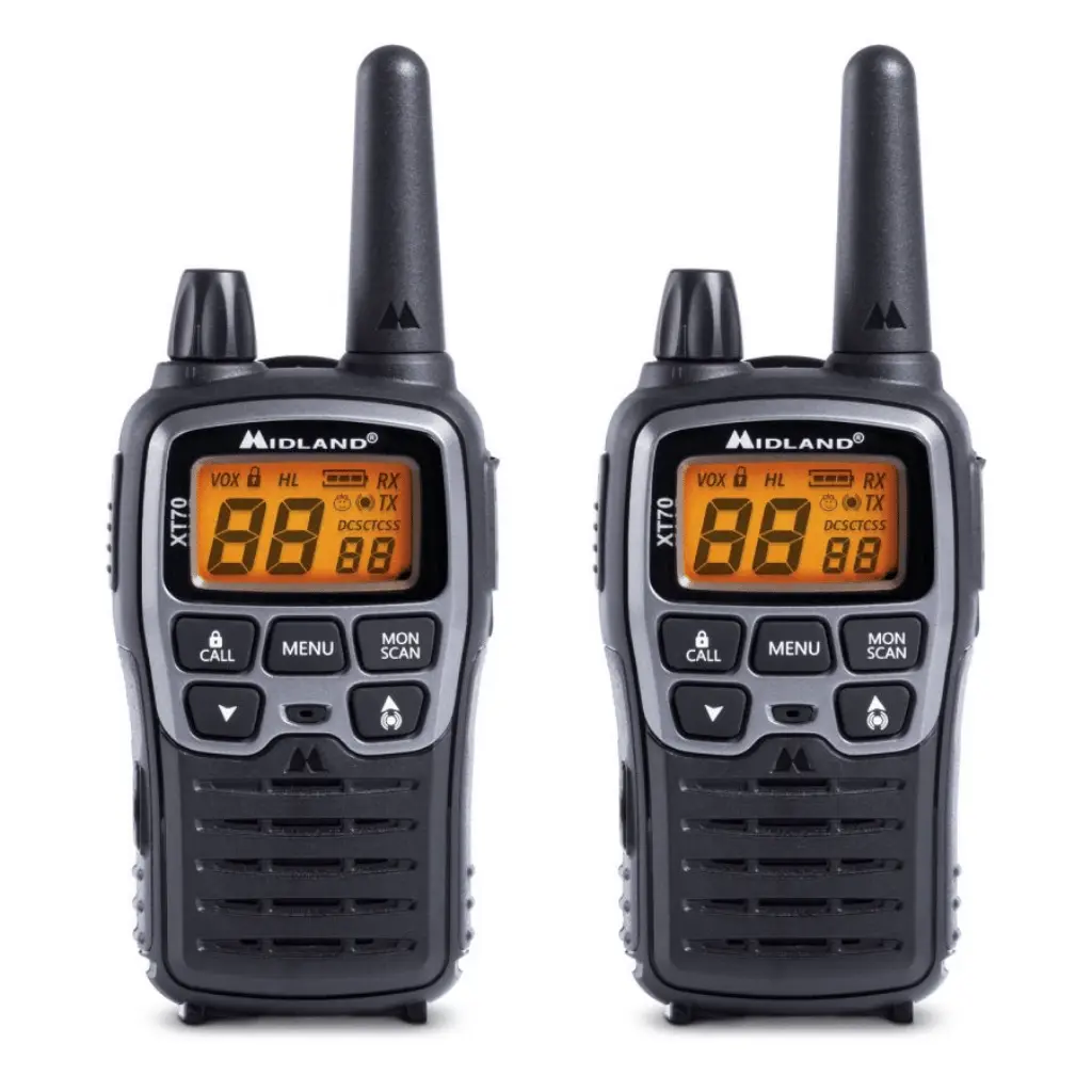 Pareja Walkies PMR446 12Km MIDLAND XT70