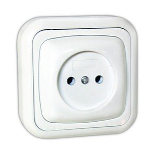 Base Enchufe Schuko Superficie Sin TT BLANCO