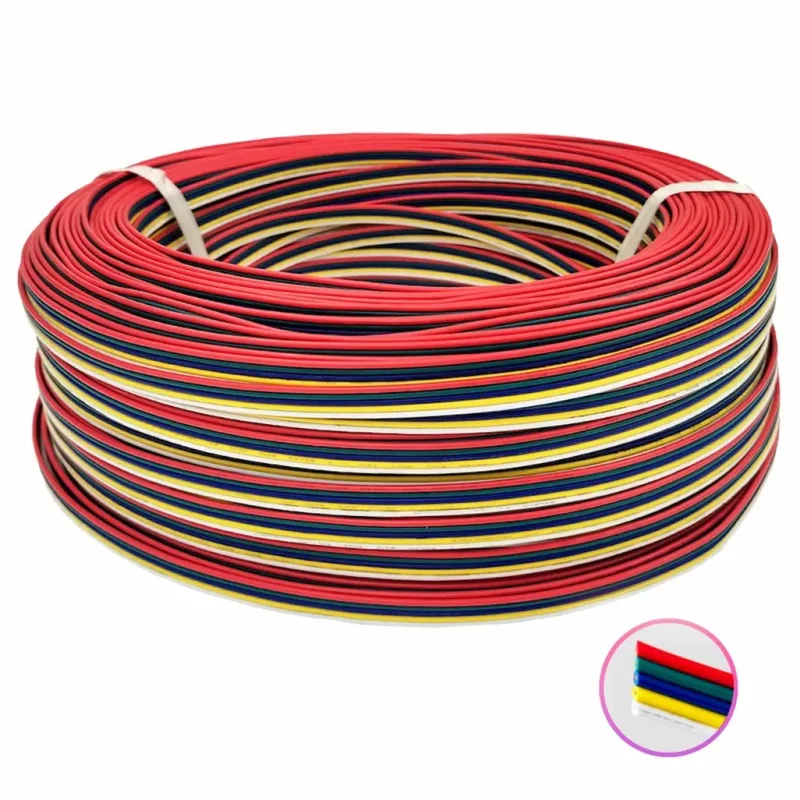 Cable Plano para Tira LED RGB 5×0,50mm