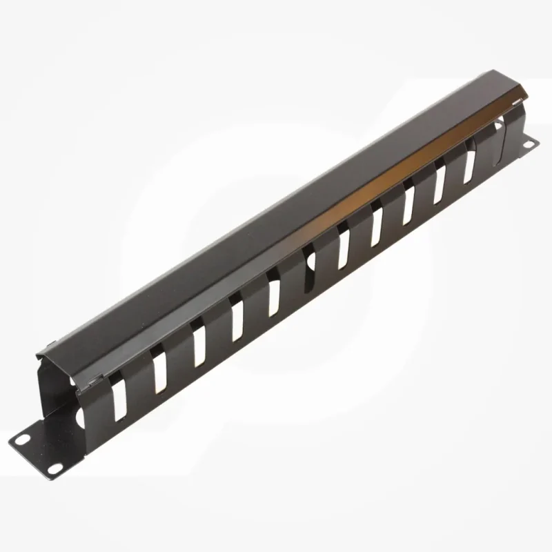Panel Rack 19′ Pasacables Frontal 1U con TAPA DN-97617