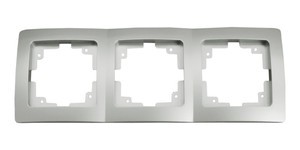 Marco Triple para Mecanismos Electricos serie 36.535 PLATA/GRIS