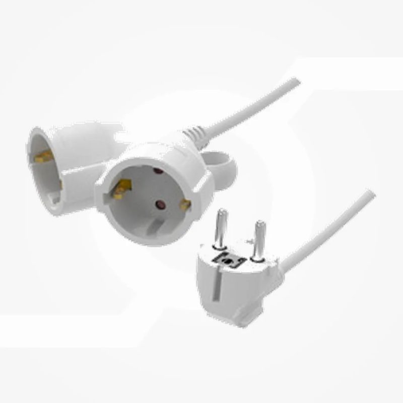 Prolongador doble 2m. 16A. Blanco.