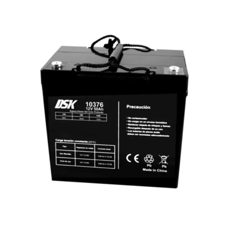 Bateria PLOMO 12V/50Ah GEL CICLICA 196x165x170mm DSK