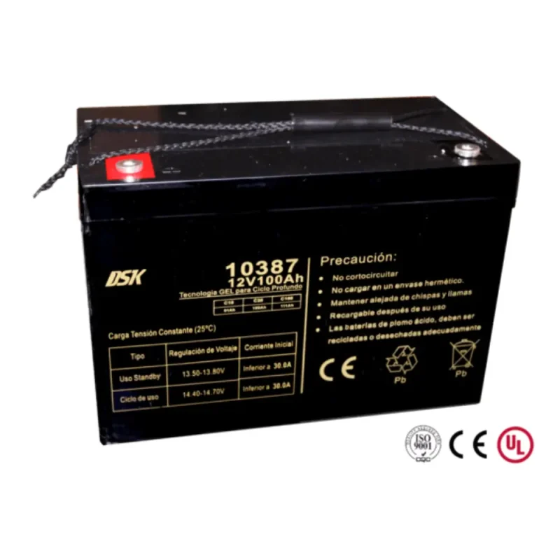 Bateria PLOMO 12V/100Ah GEL CICLICA 330x171x219mm DSK
