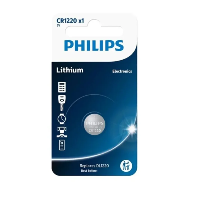 Pila Litio CR1220 PHILIPS 3Vdc (Blister 1 pila)