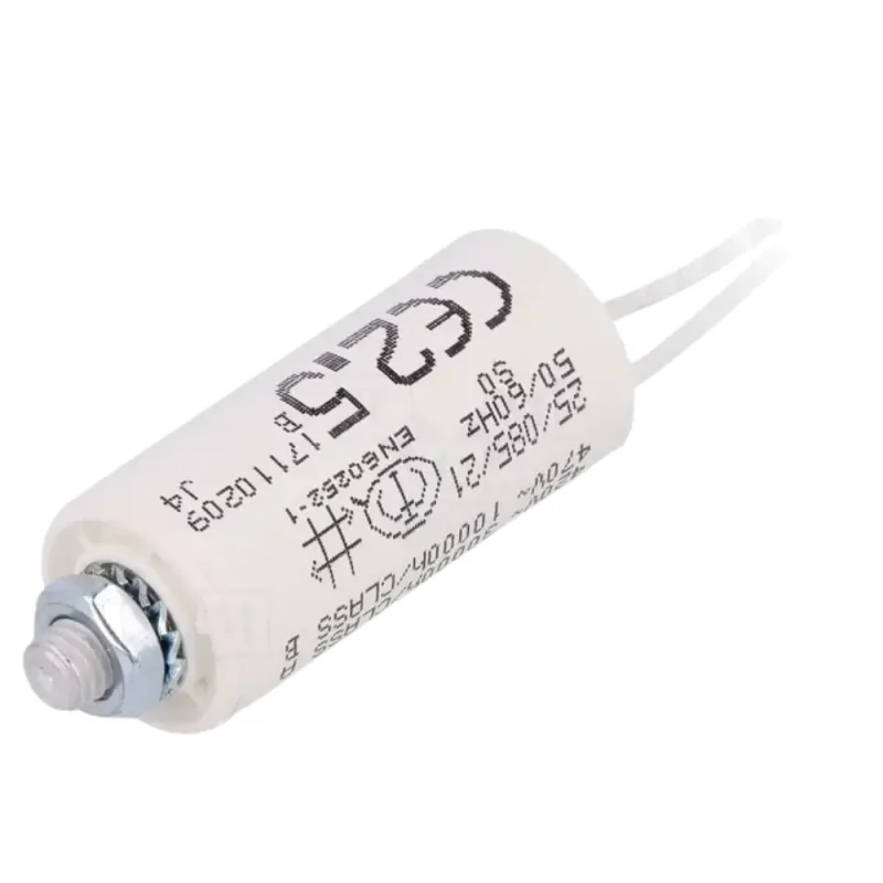 Condensador Motor 2,5uF 470Vdc Ã˜25x55mm CABLES + torno M8