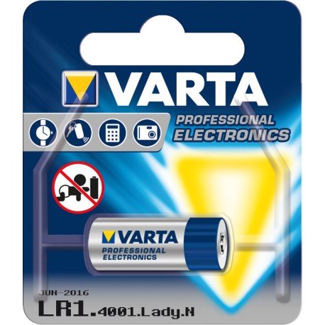 Pila Alcalina LR1 VARTA 1.5Vdc Profesional (Blister 1 pila)