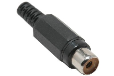 Conector RCA Hembra Aerea color NEGRO