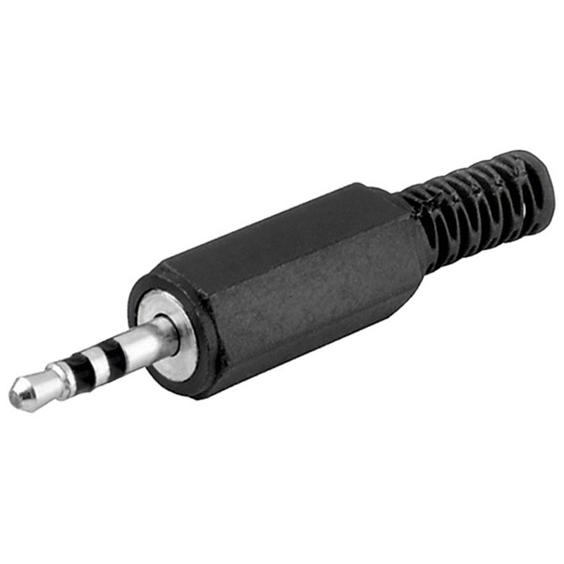 Conector JACK 2,5mm Macho Stereo Plastico 15.101