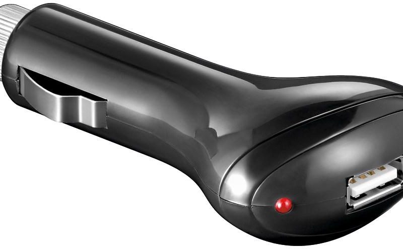 Cargador USB MECHERO a 5Vdc 1Amp  NEGRO