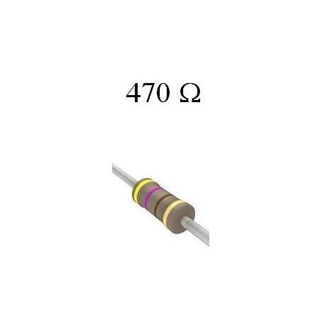 Resistencia Oxido Metal 470R 1/4W 5% Axial