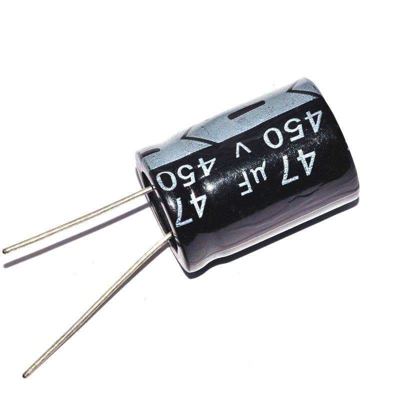 Condensador Electrolitico 47uF 450Vdc 105ÂºC 18x26mm Radial