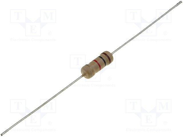 Resistencia Oxido Metal  1,8 Ohm 1/2W 5% 1R8 1/2W Axial