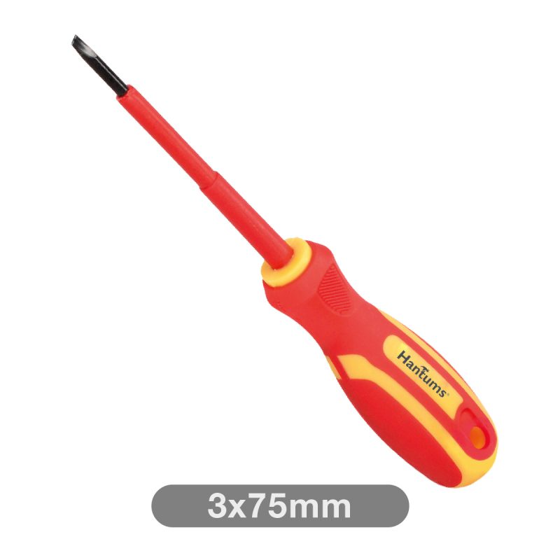 Destornillador aislante plano 3x75mm