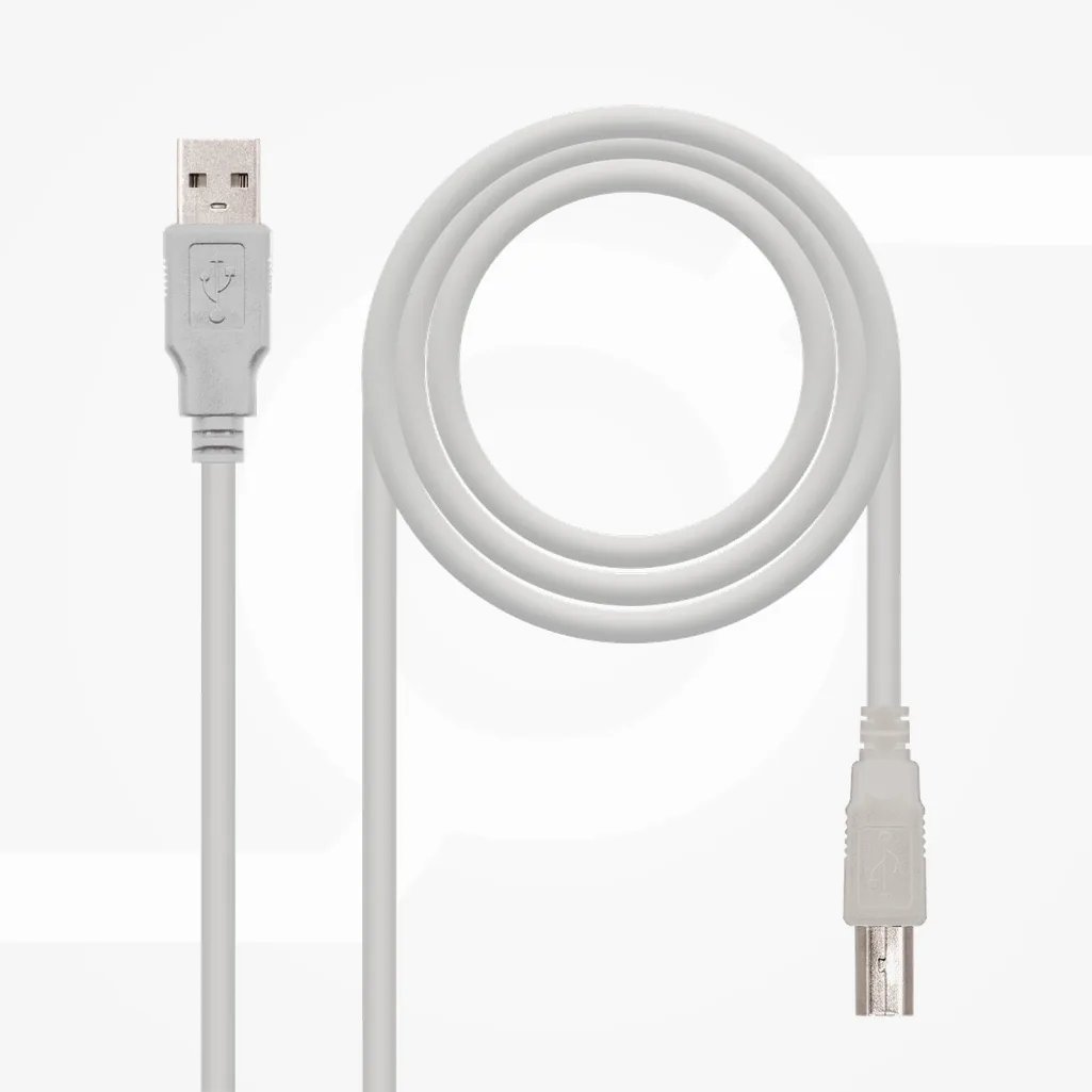 Nanocable CABLE USB 2.0 IMPRESORA, TIPO A/M-B/M, BEIGE, 1.8 M