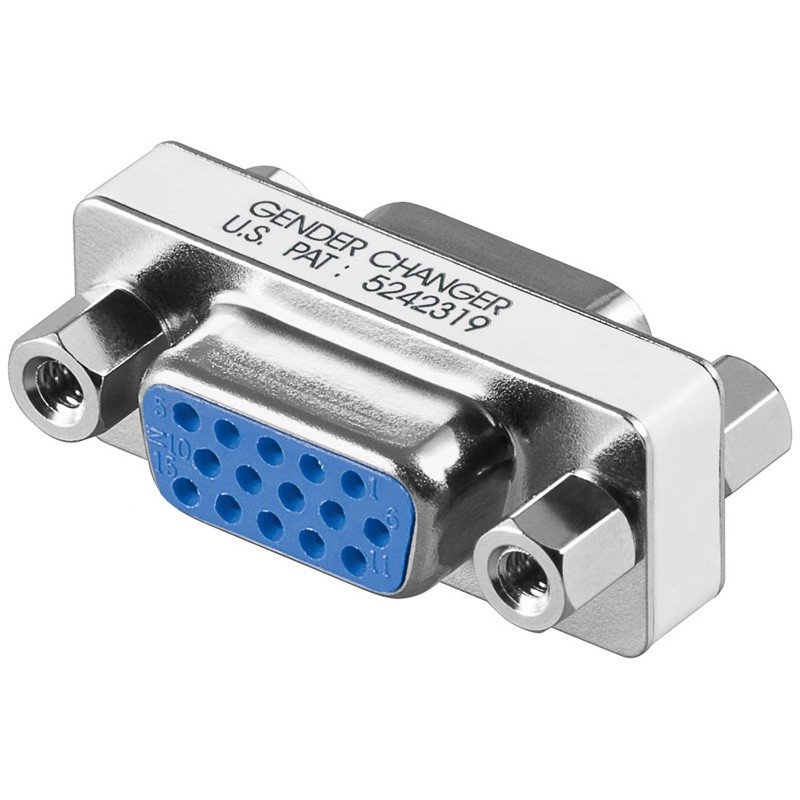 Adaptador VGA Sub-D15 Monitor Hembra a Hembra