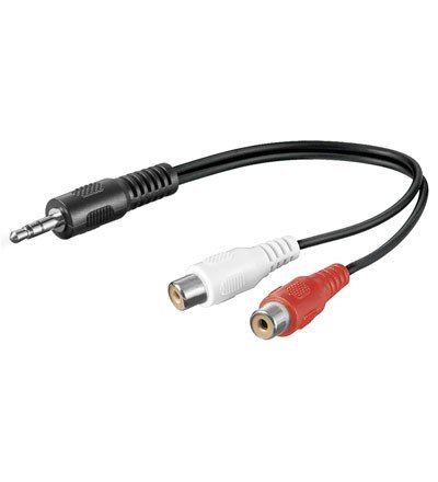 Cable JACK 3,5 Stereo Macho a 2 RCA Hembra 0,2 m CA1047